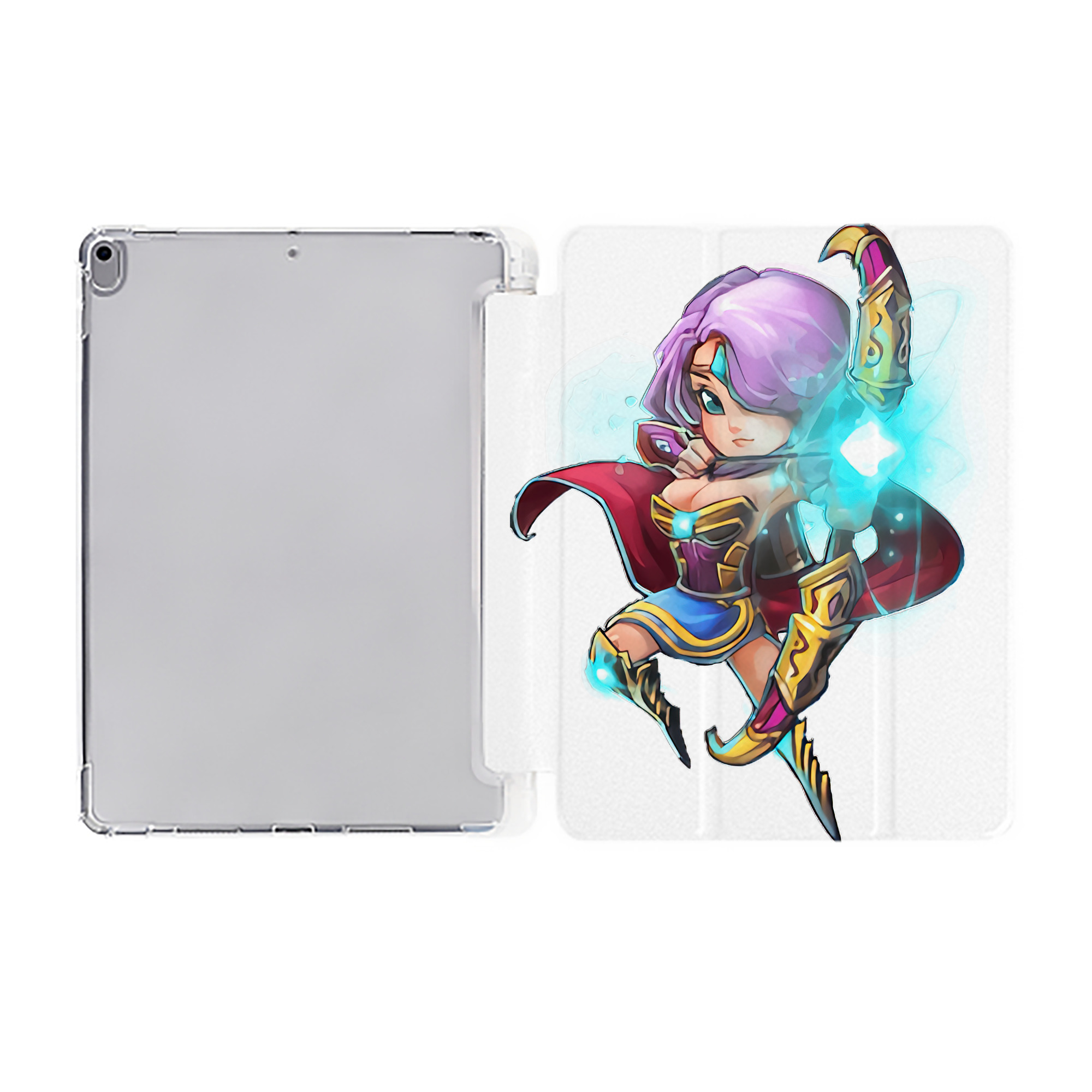 （画像用） リーグ・オブ・レジェンド League of Legends LOL IPad ケース ペン収納付き 三つ折りスタンド PUレザー×シリコン 対応機種9.5/10.5/10.9インチ